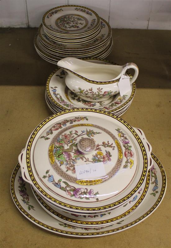 Staffordshire Indian tree part dinner service